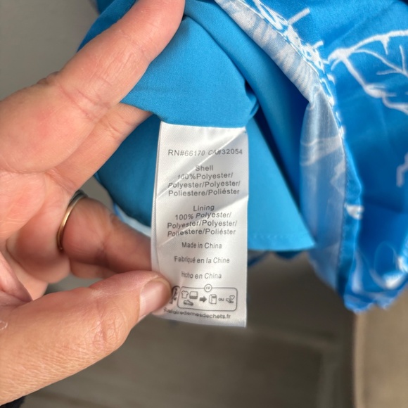 NWT Hutch Anthropologie Sleeveless Back-Bow Basque-Waist Mini Dress Blue Floral - Picture 6 of 8